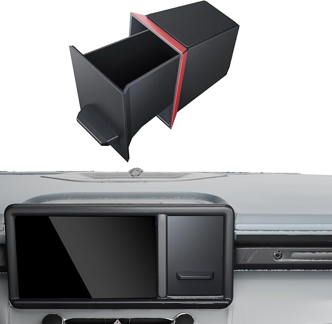 CDEFG UPGRADED for Ford Maverick 2022-2024 Center Console Screen Storage Drawer w/Magnet Design Slides Smoothly - Maverick 8"