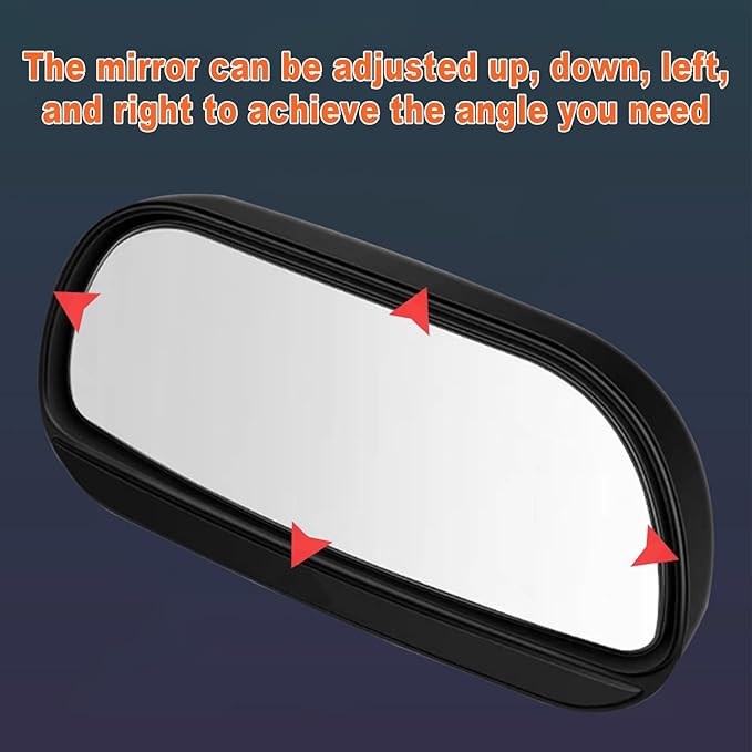 2Pcs Car Van Rectangular Blind Spot Mirror Towing Reversing Driving Stick On Adjustable Wide Angle Blind Spot Mirror for Car Van Towing Caravan