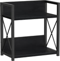 Giikin Countertop Organizer, 2 Tier Coffee Station Organizer for Desktop, Wood Counter Shelf Spice Rack for Kitchen (Black, M