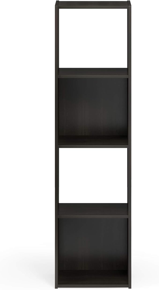 Furinno Pelli Cubic Storage Cabinet, 4x1, Espresso