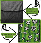 NGIL Extra Large Utility Tote Reusable Grocery Bag Oversized Collapsible for Groceries, Storage, Picnic, Beach (Soccer Goal-Black)