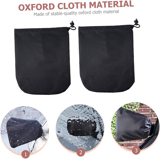 Alipis 2pcs Car Rearview Mirror Covers Waterproof Snow Rain Protector Thickened Oxford Cloth for Winter Use Suitable for Vehicles