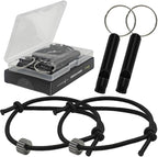 Military-Grade Tactical Survival Bracelet - EDC Carbon Fiber Tungsten Carbide Glass Breaker, Anti-Detach Elastic Wrist Band f