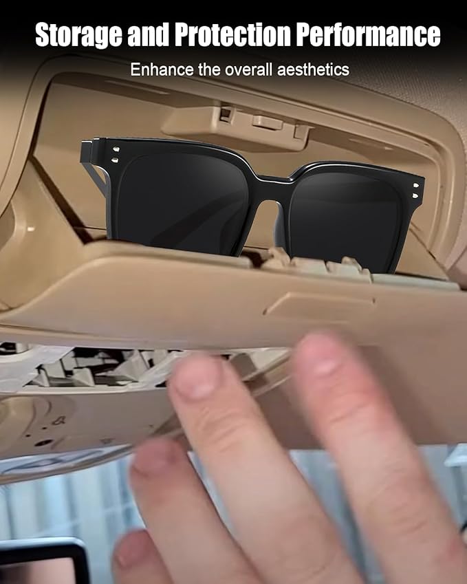 Sunglass Box Console Case Holder Fit for VW Jetta MK6 Passat B7 2011-2018, Overhead Console Glasses Holder Replace 56D868837A 5C6868837 Y20, Grey