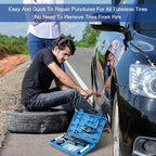 AUTOWN Tire Repair Kit - 68pcs Heavy Duty Tire Plug Kit, Universal Tire Repair Tools to Fix Punctures and Plug Flats Patch Ki