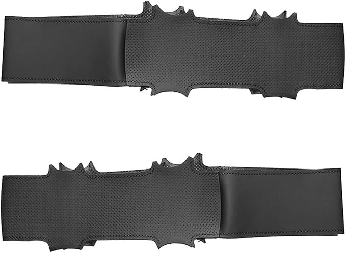 MEWANT DIY Hand Stitch Steering Wheel Cover for Chevy Silverado 1500 Avalanche Suburban Black Faux Leather Steering Wrap