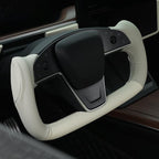 MEWANT Hand Stitched Tesla Model S Yoke Steering Wheel Cover Wrap for Tesla Model S 2021-2023 / Model X 2021-2023 Tesla Yoke Steering Wheel Accessories