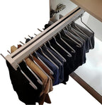 Pull Out Clothes Rail Extendable Pull Out Closet Rod - Wardrobe Pull-Out Trousers Rack, 35-60Cm Sliding Clothes Rail, Extenda