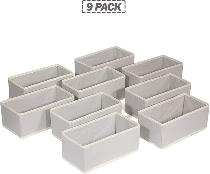 DIOMMELL Foldable Cloth Storage Box Closet Dresser Drawer Organizer Fabric Baskets Bins Containers Divider for Clothes Underw