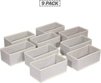 DIOMMELL Foldable Cloth Storage Box Closet Dresser Drawer Organizer Fabric Baskets Bins Containers Divider for Clothes Underw