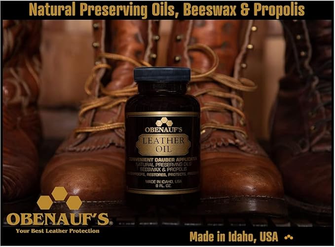 Obenauf's Leather Oil - Leather Conditioner (8oz) - Restore and Protect Leather Boots, Jackets, Purses as Well as Car Leather