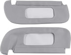 Car Sun Visor Cover Skin Replacement Fits for Dodge Ram 1500 2500 1994-2001 Microfiber Leather, Gray