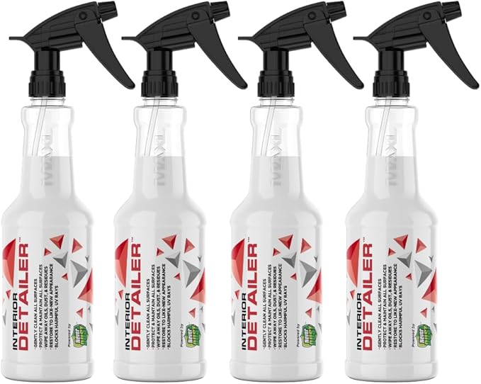 MAXL® Interior Car Cleaner Detailer Spray with NeverDust® Technology Formula (20oz, 4 Pack) - Repels Dust, Wipes Oil, Residue