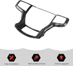 Steering Wheel Trim Cover Frame Decoration Interior Accessories Compatible with Chevrolet Silverado 2019-2023,for Chevrolet Tahoe 2021-2023,for Suburban SUV 2020-2023,Black wood grain