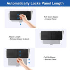 Linkstyle Car Sun Visor Extender: UV400 Anti-Glare Adjustable Sunshade with 6 Card Slots for Toll Cards Parking Permits, Universal Fit for Sedan SUV Truck