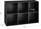 Best Choice Products 6-Cube Storage Organizer, 11in Shelf Opening, Bookcase, Display Shelf, Customizable w/ 3 Removable Back 