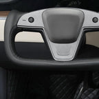 MEWANT Hand Stitched Tesla Model S Yoke Steering Wheel Cover Wrap for Tesla Model S 2021-2023 / Model X 2021-2023 Tesla Yoke Steering Wheel Accessories(3D Style)