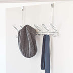 iDesign Classico Steel Over-The-Door 12-Hook Storage Rack - 18.75" x 5" x 10.75", Chrome