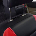 Deluxe Pu Luxury Leather Two Front Car Seat Covers, Waterproof Faux Leather Automotive Seat Covers Airbag Compatible Universa