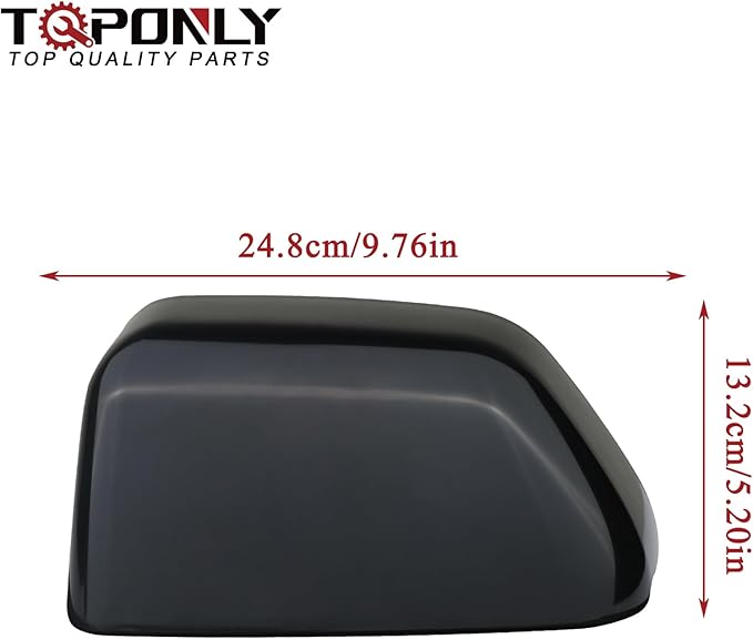 1 Pair Tow Mirror Cover Cap (Black Paintable) | For 2017-2024 Ford Super Duty F250 F350 F450 F550 Truck Accessories Replacement | Driver&Passenger Side Exterior Plastic Top Half Door Mirror Caps