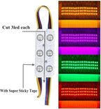 10FT Storefront Window LED Light Kit 5050 RGB Injection LED Module Light with Power Plug and 24 Key Remote Controller