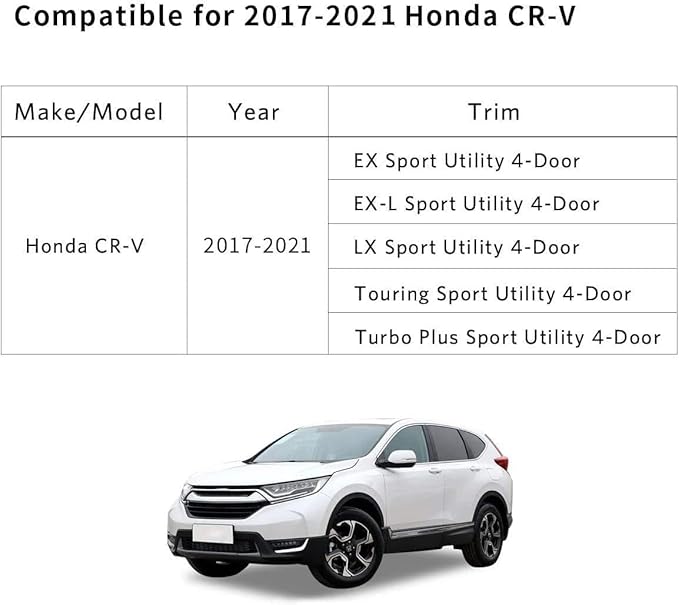 YITAMOTOR Floor Mats Compatible with Honda 2017-2022 CR-V, 1st & 2nd Row All Weather Protection, Black