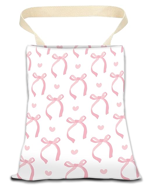 Car Trash Can, Durable Hanging Car Trash Garbage Bag, Cute Automotive Garbage Cans Organizer, Cute Pink Bow