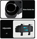 Back Seat Car Organizer, 4-in-1 Multifunctional Storage Box with Cup Holder & Tissue Holder, Premium Leather Adjustable Seat Back Organizer for Phone, Snacks, Purse for SUV Minivan Travel (Black)