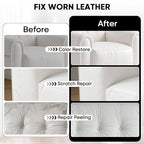 Leather Recoloring Balm - Scratch Repair & Color Restore Kit for Faded Leather, Leather Couch & Car Seats - 10OZ Leather Rest