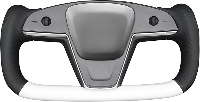 MEWANT Hand Stitched Tesla Model S Yoke Steering Wheel Cover Wrap for Tesla Model S 2021-2023 / Model X 2021-2023 Tesla Yoke Steering Wheel Accessories