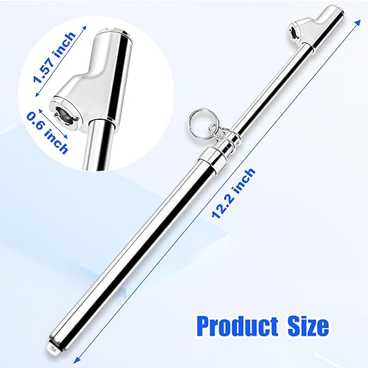 2-Pack Dual Head Tire Pressure Gauge – Heavy Duty 10-150 PSI Air Pressure Gauge with Stainless Steel Body, Metal Nozzle & Durable Plated Brass – for Cars, Trucks, Bikes, RVs & Vehicles
