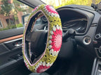Crochet Sunflower Car Steering Wheel Covers Universal 14-15 inch for Women/Men (A,Steering Wheel Cover)