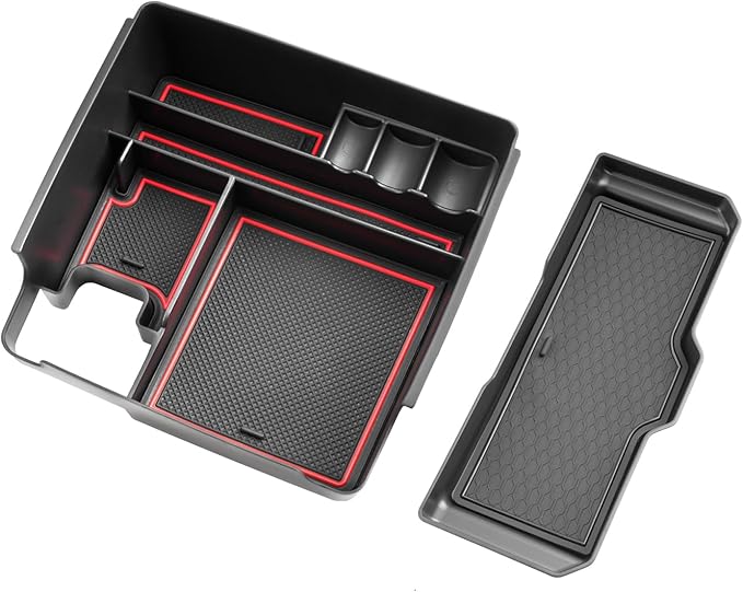 SHAOHAO 2 Pcs for 2025 2026 Nissan Frontier Center Console Organizer for 2022 2023 2024 2025 2026 Nissan Frontier Accessories (S/SV/Pro-X/Pro-4X/SL) Middle Console Tray Space Expand Armrest Organizer