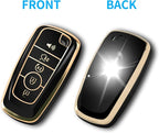 MILD EAST For Ford Key Fob Cover with Keychain, Soft TPU Key Case Shell Full Protection for Ford Explorer Fusion Escape Edge 