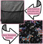 NGIL Extra Large Utility Tote Reusable Grocery Organizing Bag Oversized Collapsible for Storage, Picnic,Car, Beach (Stallion Wild Horse Black)