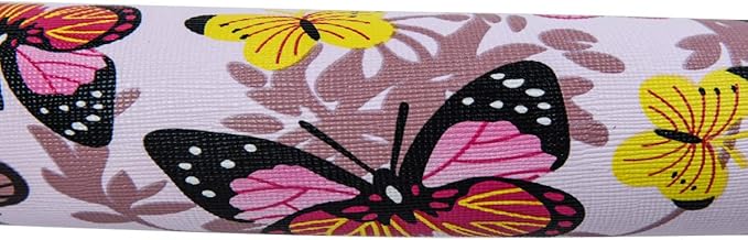 Outlet Pretty Colorful Butterfly Steering Wheel Cover, Universal 14.5-15 Inch Anti-Slip Leather Car Wheel Protector for Women