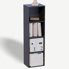 Book Shelf, 4-Tier Bookcase, Wooden Open Cube Storage Organize, 9.3 x 11.8 x 41.7 inches Bookshelf for Living Room, Bedroom, 