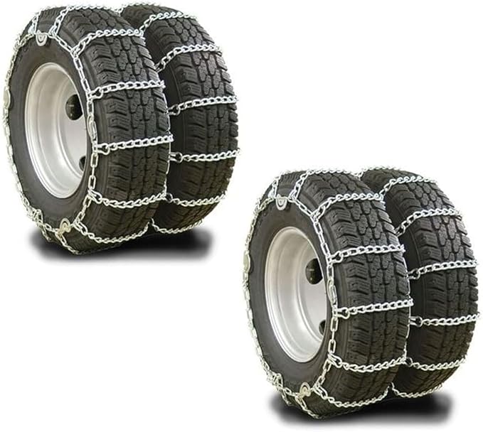 Mytee Products Pewag (Set of 2) 22.5" Twist Link Snow Tire Chain for Semi Trucks - Emergency Tire Traction Grip Chains - Snow