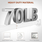 Closet Rods for Hanging Clothes, 17-70 Inch Stepless Adjustable Closet Rod, 1.3 Inch Heavy Duty Metal Clothes Hanging Rod, Ex