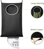 KEEPJOY XL Black Door Hanging Laundry Hamper, 36.5" x 22.5" Large Capacity Hanging Hamper Bag with Large opening and Strong H