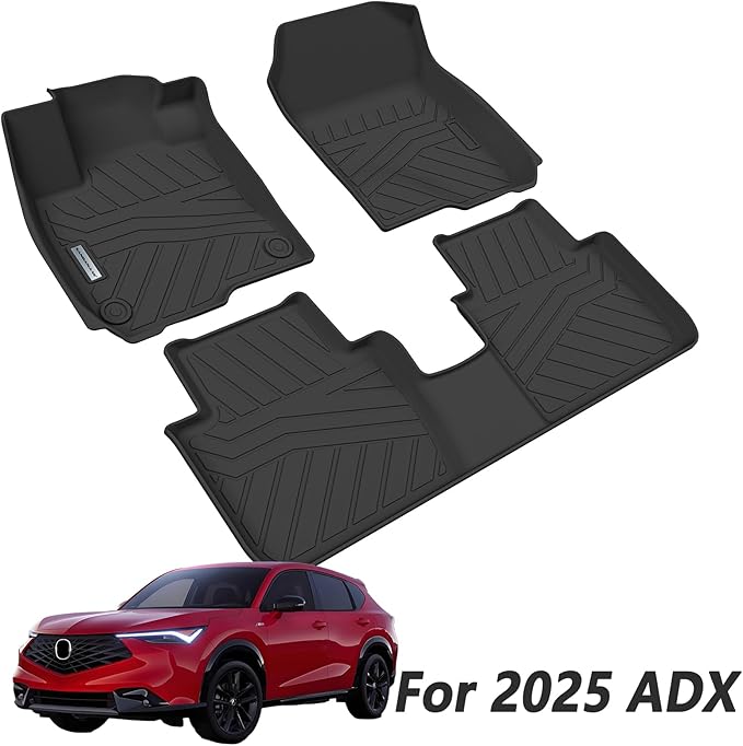 Floor Liners for 2025 Acura ADX & Honda HR-V 2023-2026 TPE All Weather Protection 1st & 2nd Row Car Floor Mats 2025 ADX Accessories-Black