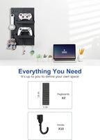 Pegboard Wall Organizer - Modular System for Gaming Setup, Office & Kitchen Storage Solutions Create A Perfectly Structured S