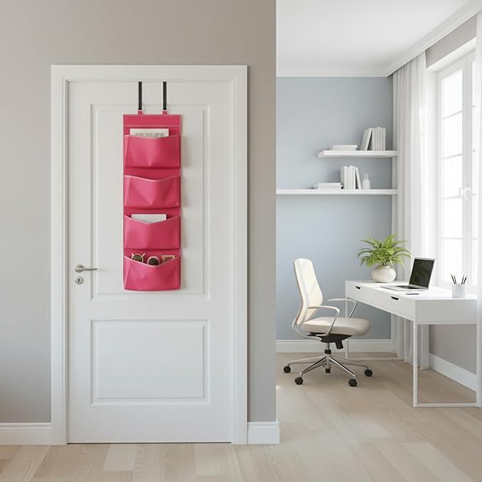 YNR Over Door Storage with 4 Pockets Strong and Durable, Hanging Wardrobe Storage Organiser Practical and Spacious, Hanging S