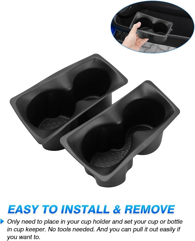 Autorder Door Side Cup Holder Insert for 2019-2025 Dodge Ram 1500 2500 3500 Accessories Water Cup Holders Door Organizer Handle Pocket Tray