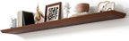 Axeman 70.8 Inch Floating Shelves for Wall, 9.3" Deep Crown Molding Wood Display Shelf with Heavy Duty Invisible Brackets for