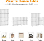 AWTATOS 8 Cube Storage Organizer, Closet Organizer Storage Shelf, Bookcase Bookshelf, DIY Stackable Storage Cubes Shelves for