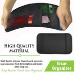 Car Sun Visor Organizer with 4 Pockets and 2 Pen Holders