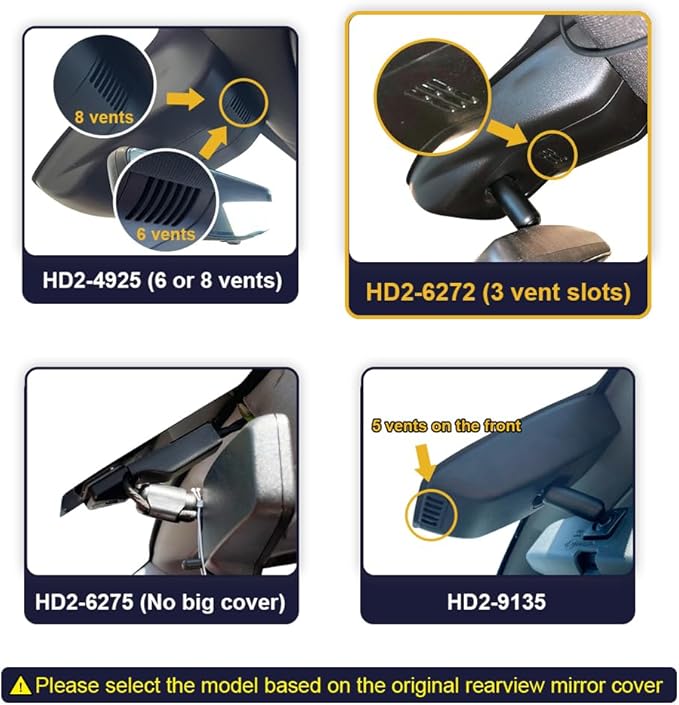 Fitcamx 4K Dash Cam Suitable for GMC Sierra 1500 2500HD 3500HD (HD2-6272, Count The Vents) 2020-2026, OEM Look, UHD 2160P Vid