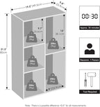 Furinno Reed Closet Organizers and Storage, 5-Cube Reversible Closet Shelves, Closet Organization Shelf, 9.4 x 19.5 x 31.5, f