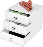 iDesign 3-Drawer Plastic Vanity Organizer, Compact Storage Organization Drawers Set for Cosmetics, Dental Supplies, Hair Care